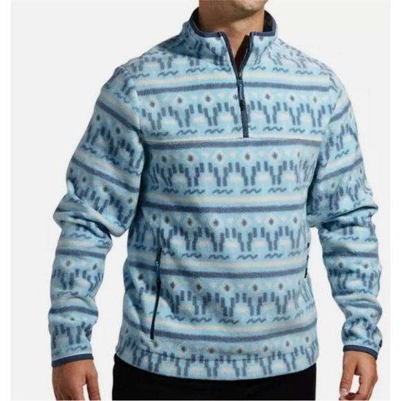 chubbies Other - Chubbies blue aztec sand of time fleece 1/4 zip pullover L